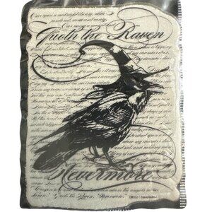 Stampendous Raven Background Cling Rubber Stamp Poe Nevermore Halloween Collage